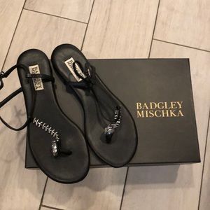 Badgley Mischka black sandals size 6
